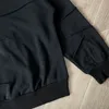 Zwarte patchwork hoodie mannen dames pullovers sweaters