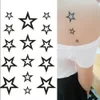 VRA2 Tattoo Transfer corporal Art Finger Ferm Brans Autoriments étanches Henné Tatouages temporaires pour hommes Femmes Crectes Stars Water Transfer Flash Tattoo 240427