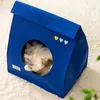 Cat Carriers Crates Houses Deep Sleep Comfortable Winter Cat Bed Small Dog House Product Pet Tent Comfortable Cave Indoor Dog Mat Supplies 240426