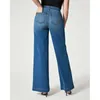 Damskie dżinsy eleganckie luźne spodni mama szerokie nogawki Casual Street High talia 90s 2024 damne spodnie dżinsowe
