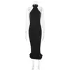 Grundlegende lässige Kleider weibliche neue elegante Promi -Party -Kleid -Landebahn -Outfits 2023 Luxus Design Vintage Black Cocktail Midi Drop Dhtuk