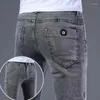 Herenjeans Koreaans denim merk mannen katoen casual vier seizoensbroek stretch slank fit dagelijkse dropship klassieke broek