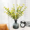 Decorative Flowers Plant Realistic Artificial Leaf Decor Long-lasting Non-fading Simulation Plants For Home Party Table 6pcs Bright Colors