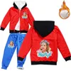 Set di abbigliamento Merch dolce russo come Nastya vestiti per bambini inverno ragazze calde e giacche con cerniera con cappuccio pantaloni 2 pezzi per ragazzi abiti