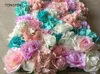 Fiori decorativi mixcolor 10pcs/lotto rose artificiali e idrangee a parete 3d sfondo di matrimonio decorazione fiore runner tongfeng