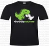 DADDYSAURS T REX MENS SVART KORTSELAR Toppar Fashion Round Neck T Shirts Size S M L XL 2XL 3XL8698211