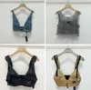 Camisetas de strass shiny t women women jeans sling colete sexy cortado tampo tank tops v pesco