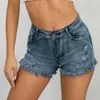 Kvinnors shorts jean shorts kvinnor 2023 hösten ny sexig hål hög midja stretch jeans denim kort ropa mujer s-xxl y240425