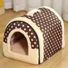 Cat dragers kratten huizen hondenhuis huisdier bed tent interieur decoratie warme pluche slaap nest mand met afneembare pads reishonden accessoires 240426