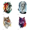 Couleur de transfert de tatouage Tiger Lion Wolf Lion Black Lion imperméable Tattoos temporaires Men Faux Tatouage Body Tatoo Stickers Femmes Tatouage temporaire 240427