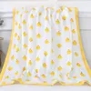 Blankets Summer Born Baby Muslin Cottton Blanket 4Layer Infant Mulit-Use Gauze Bath Towel For Children Nap Bedding Quilt