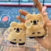 13pc süße Plüsch Koala Schlüsselbund Spielzeug ausgestopft Tierpuppenspielzeug Nachahmungskaninchenfell Fluffy Rucksack Bag Anhänger Mädchen Geschenke 240416