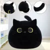 Oreiller noir chat moelleuse oreiller soft poupée de chat en peluche en peluche douce coussin de chat de conception de conception canapé-oreiller décoration poupée