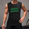 Men's Tank Tops Contains Salvage Item Team Member Top Sleeveless Working Vest Jackets Gym For Men