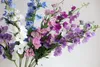 40 Real Touch Artificial Delphinium Blossom Branch med knoppar faux blommor DIY blommig bröllop/hem/semesterdekorationer | Gåva 240417