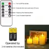 3pcs Remote Control Timer LED Electronic Candle Lights Flameless Candle Paraffin Wax LED Candle Set For Wedding Christmas Decor 240416