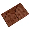 Moules DaisuhoomChristmas Gingerbread House House Silicone Gake Baking Moule, Chocolate Biscuit Dessertwareware, outils de décoration, bricolage, 1pc