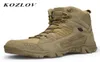 Boots Military Hommes Chaussures décontractées Laceup Véritage en cuir imperméable Travail ou outils pour hommes Tactical Army Hombre Bot6652604
