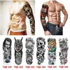 Tattoo Transfer Waterproof Temporary Tattoo Sticker Totem Geometric Full Arm Large Size Sleeve Tatoo Fake tatto flash tattoos for men women 240426