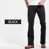 Mäns jeans män stövlar klippte jeans lättvikt lämplig för blå och svarta byxor designer klassiska mens elastiska denim pantl2404