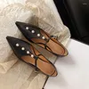 Scarpe casual Donne single con bue in pelle Tronl Terlina Round Toe Office Girls Ladies Lolita Jane