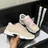 Designer Casual Shoes Spring and Summer Little doftande sneakers Chanells Kvinnor Slim Inside Tall White Dad Shoes Low Cut Leather Thick Soled Outdoor Sports Shoes