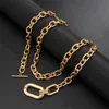 Punk Multi -Way -Cuban Link Choker Naszyjnik dla kobiet Dziewczęta Lekkie CCB Chunky Cain Link Naszyjnik