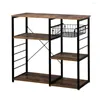 Kitchen Storage 4 Tier Baker's Rack Microwave Oven Stand Dining Shelf