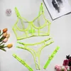 Dames slipje mirabelle neon sexy ondergoed dames lichaam ondergoed sexy kleding transparante bh exotische set van 4 kant intimatel2404