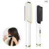 30 Gears Portable Hair Straightening Brush Adjustable Temperature 80 GB Plug Electric Fast Heating Professional Rotating Cord 240424