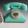 Tillbehör Rotary Dial Telefon Retro Fasta telefoner med klassisk metallklockad telefon med högtalare och samtal för hemmakontor