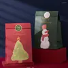 Bolsas de papel embrulhadas para presentes Kraft 6pcs/lote de natal stand up festa de aniversário de festa de comida de folha de foca de embalagem