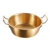 BAILS 304 Aço inoxidável Golden instantâneo instantâneo Bigida coreana Rice Wine With Handle Salad Snack Fry Fry for Kitchen