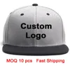 Custom Cap 3D Borduurwerk Logo Flat Brim Tennis Hip Hop Tour Volledig gesloten trucker Baseball Sport Aangepaste Snapback HA2720831