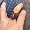 Großhandel trendy personalisierte niedliche verstellbare Big Head Cat Ring Mody Animal Kitty Schmuck 12pcs/Los 240420