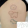 Transfert de tatouage étanche à tatouage temporaire Cartoon étoile étoile nuage lapin mignon ins dinosaure flash tatoo faux pour enfants enfants femmes 240426