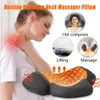 Massaggio elettrico massaggio cuscino riscaldamento vibrazione massaggiatore trazione cervicale rilassarsi per dormire la colonna vertebrale della colonna vertebrale 240416