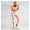 Women's Tracksuits Womens sports and fitness set womens running suit womens fitness yoga set long sleeved yoga exercise set womens gym 240424