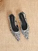 Casual Shoes Silver Sequin Pointed lågklackad singel The Fairy Shallow Mouth Empty Banket