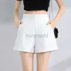 Dames shorts pak shorts vrouwen met hoge taille a-line shorts lente zomer casual los brede poot chiffon shorts lady black wit d240426