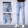 Designer Jeans Mens Mens Brand Trendy Trendy Men's Spring Summer Jeans élastique Slim Fit Small Feet Fashion Fashion Jeans