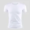 Tactical T-shirts Mens Short sleeved T-shirt Summer Leisure Gym Muscle Crew Neck Slim Fit Top Breathable Running T-shirt 240426