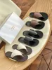 designer sandals women slide heels shoes The row fashion in summer womens leather French simple Flip-flops flat toe