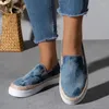 Casual Shoes Stripe Canvas Woman Thick Sole Slip-On Espadrille Sneakers Ladies Sailor Style Vacation Linen Loafers