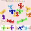 Sable Player Water Fun Soft Building Blocing Sucking Cup Toy Puzzle Puzzle Sticky Game Childrens Bath Toy Montessori Sensory Pressory Release Toy Autism Q240426