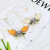 Chains Europe And The United States Retro Style Exquisite Color Everything Butterfly Pendant Elegant Three-dimensional Diamond-set Glas