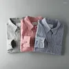 Casual shirts voor mannen buitenlandse bestelling revers met lange mouwen plus size zonbescherming shirt