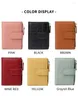 Wallets Fashionable Women's Folding Short Wallet High Quality PU Leather Zipper Solid Color Versatile ID Window Small