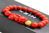 Charm Bracelets Pixiu Natural Stone Bracelet Men Women Chinese Feng Shui Pi Xiu Red Beads Wristband Gold Wealth And Good Lucky Uni9427502