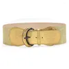 Cinturones 2024 mujeres otoño invierno cinturón ancho versátil vestimenta decorativa capa de cintura elástica leopardo impresión preferencial